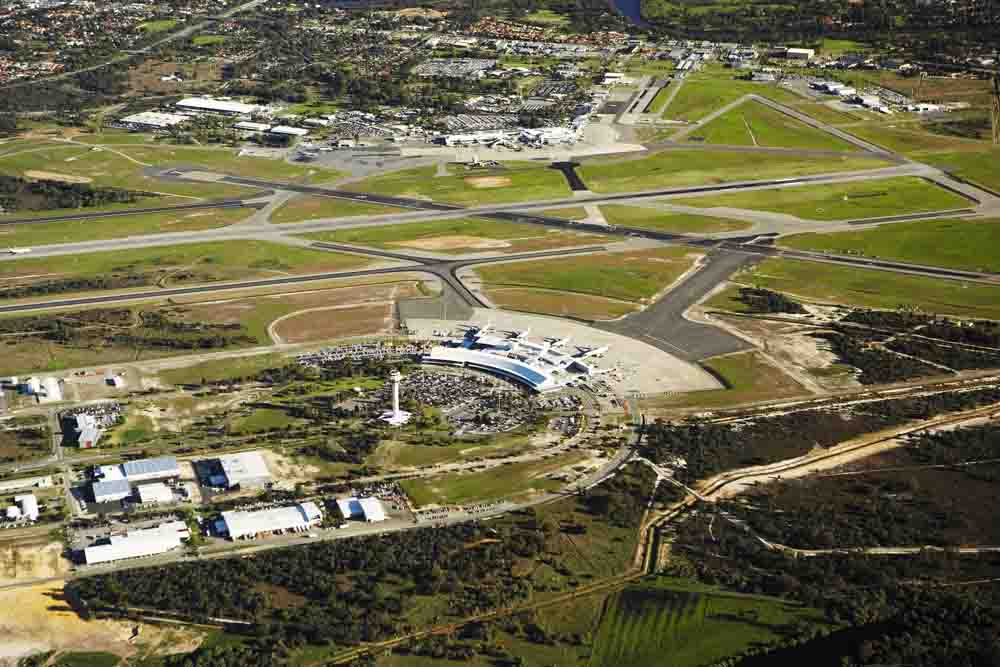 Bandar udara Perth. Gambar adalah milik dan dimuat dengan ijin  Manajemen Perth Airport.